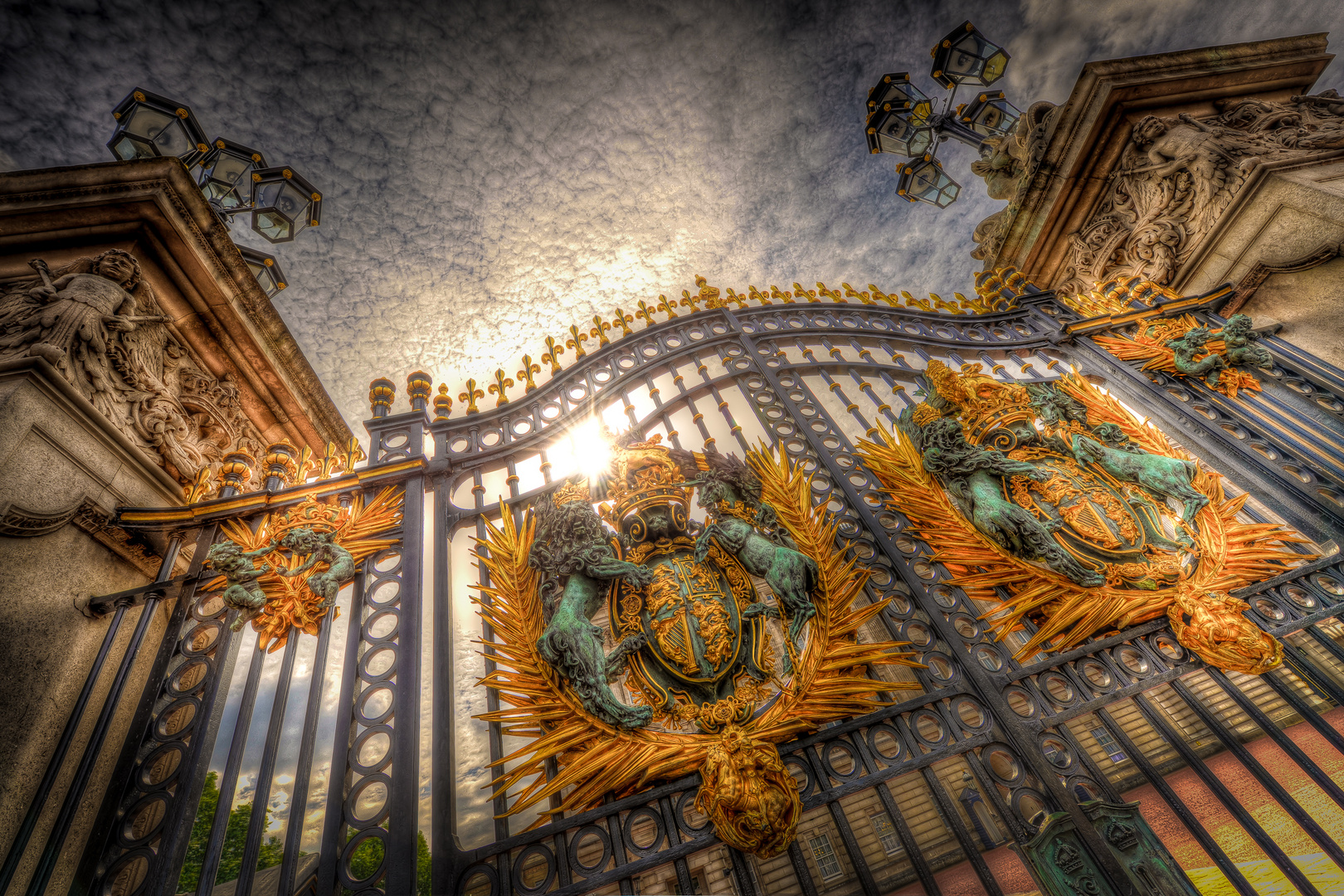 The doors of Buckingham Palace