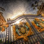 The doors of Buckingham Palace