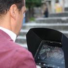 The drone driver working for a wedding ceremony ...   