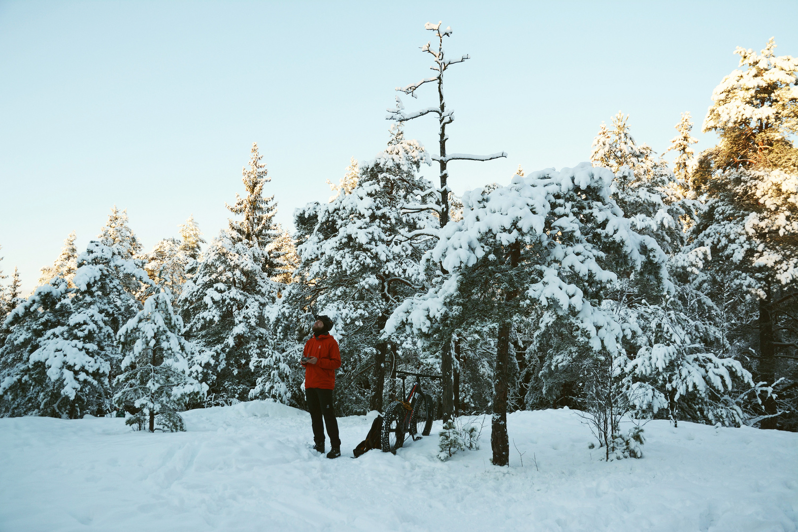 The drone pilot on Central park of Helsinki