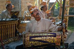 The drummer of the Gamelan musicans