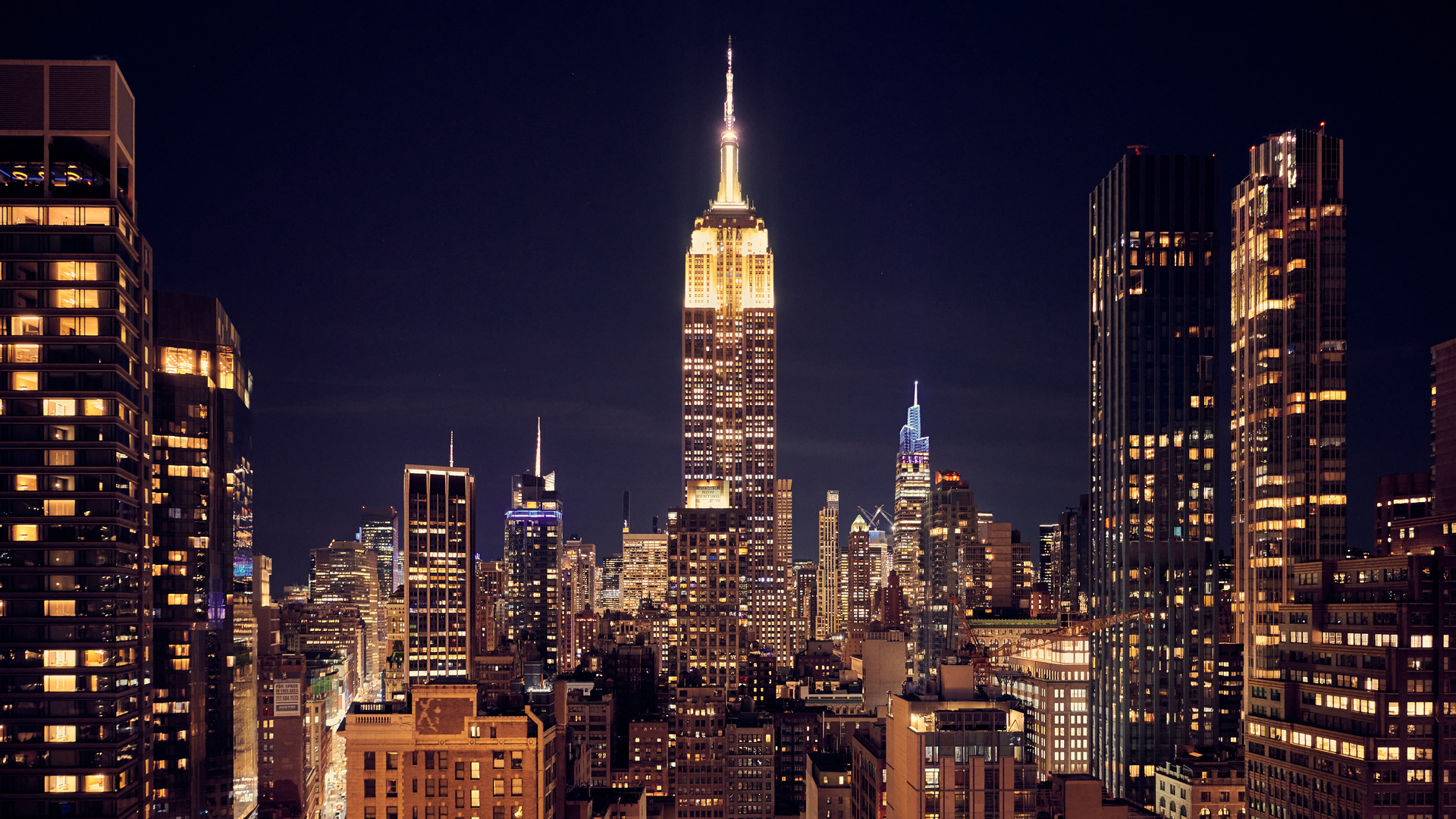 The Empire State Building at night