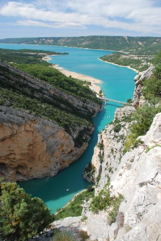 The end of canyon of Verdon river