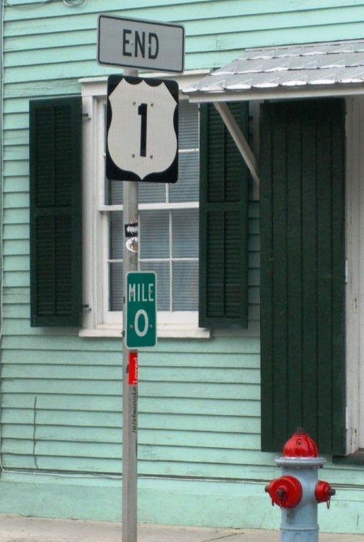 The end of Highway One in Key West, Florida