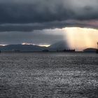 The entrance to the port of Piraeus, Greece