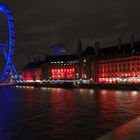 The Eye of London bei Nacht