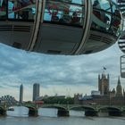 The eye of london mit Westminster palace