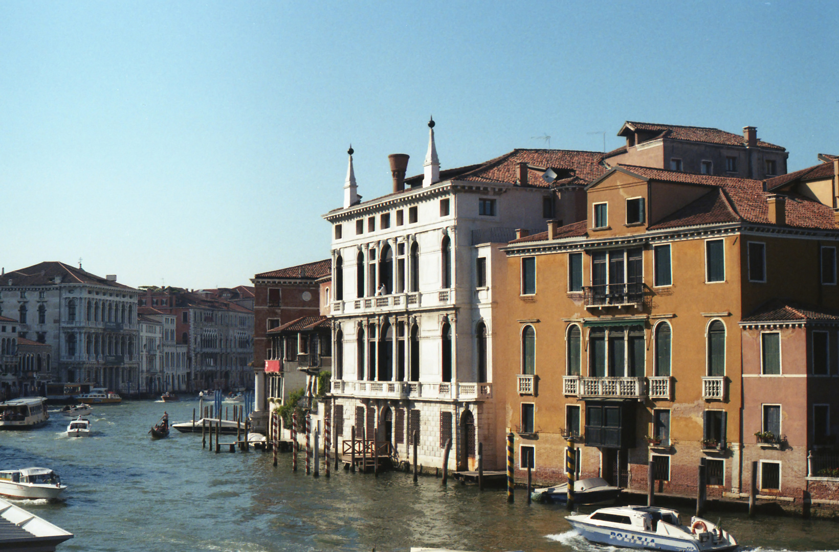 The facades of the Grand Canal. Venice.