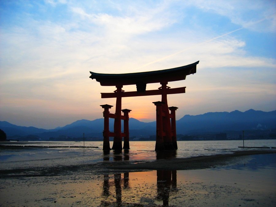 The famous Miyajima Torii (Sunset)