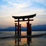 The famous Miyajima Torii (Sunset)