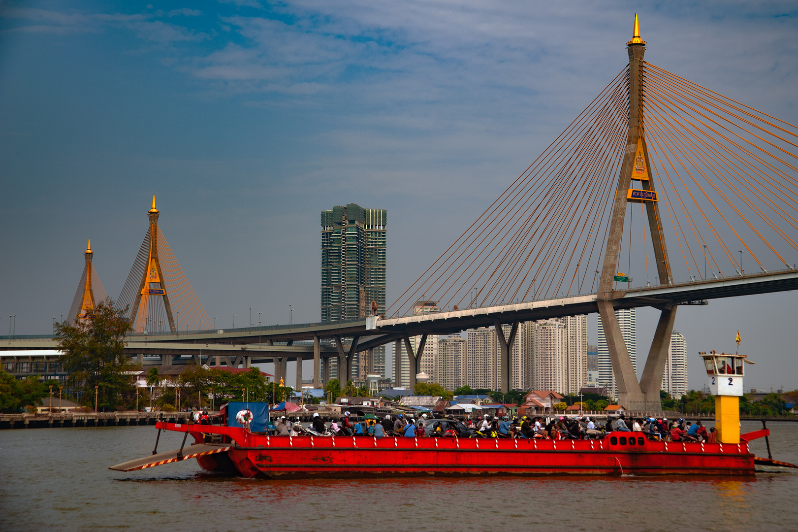 The ferry on the Chao Phraya river