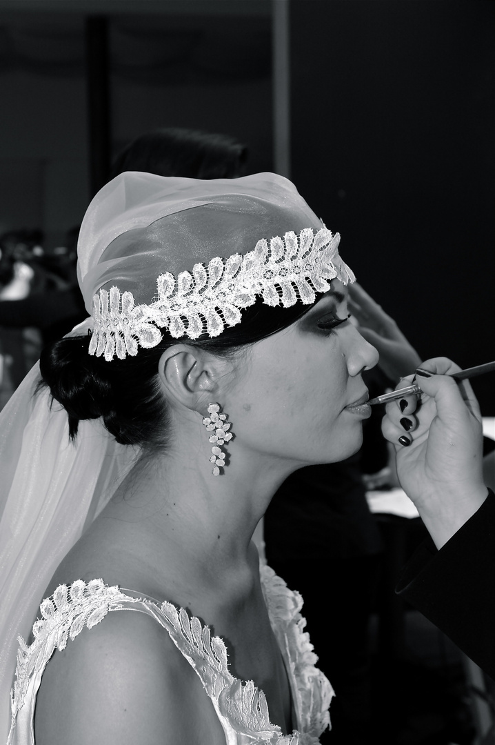 ...the finishing touches before the big moment.....