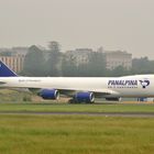 The first rollout of the Panalpin jumbo 747-8 in LUX