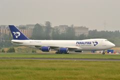 The first rollout of the Panalpin jumbo 747-8 in LUX