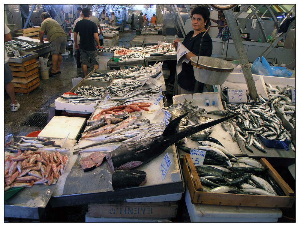 The fish market in Athens