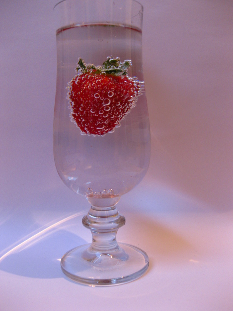 The floating strawberry