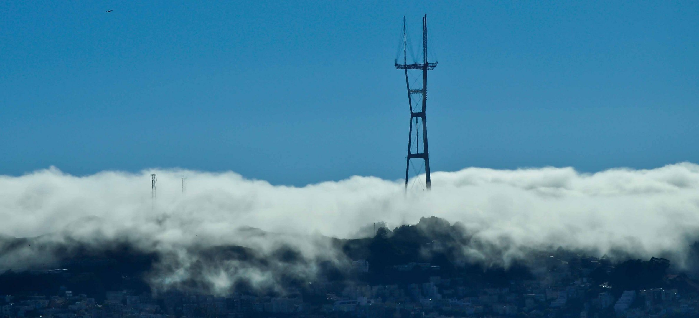 the fog over the hill