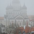 The foggy sight from St. Alexander Nevsky Cathetral on Tallin