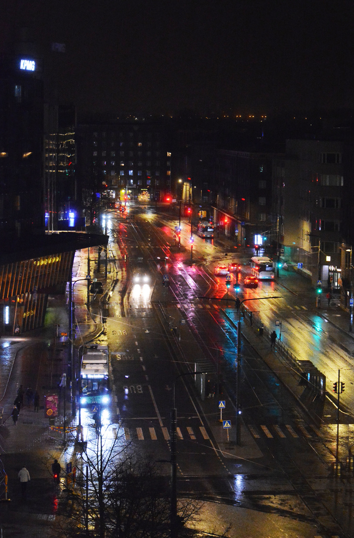 The fogy Narva mnt in the evening