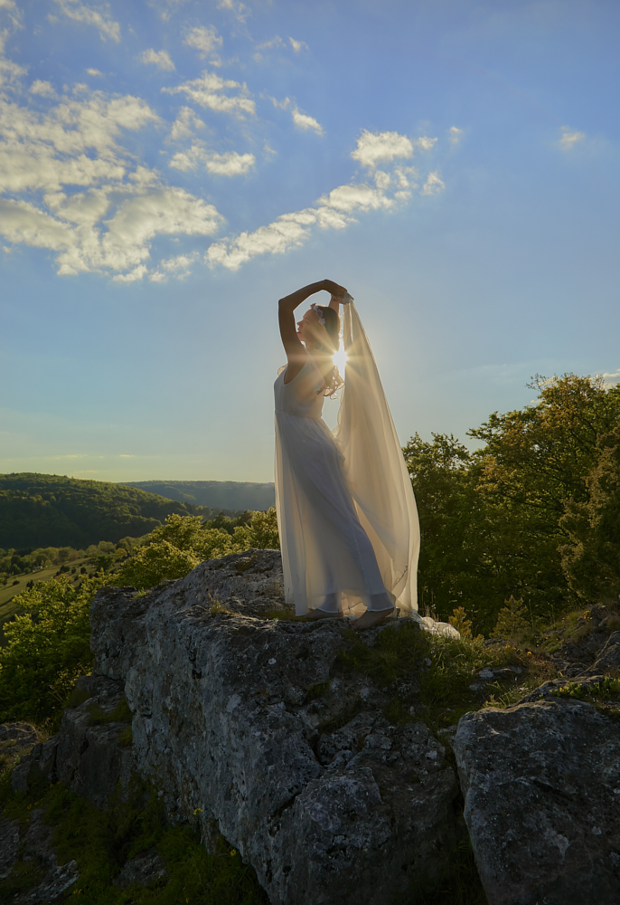 The forest elf at sunset