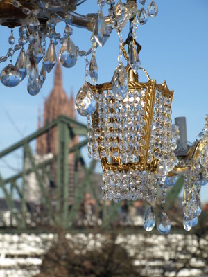 The Frankfurt Fleamarket- a view from market to the city