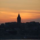 The Galata Tower in Konstantinopel (Istanbul auf Tuerkisch)