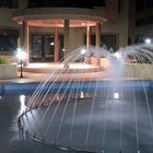 The gardens at night in a Paphos (Cyprus) apartment