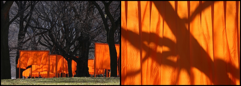 The Gates  Central Park Leichtigkeit im Wind