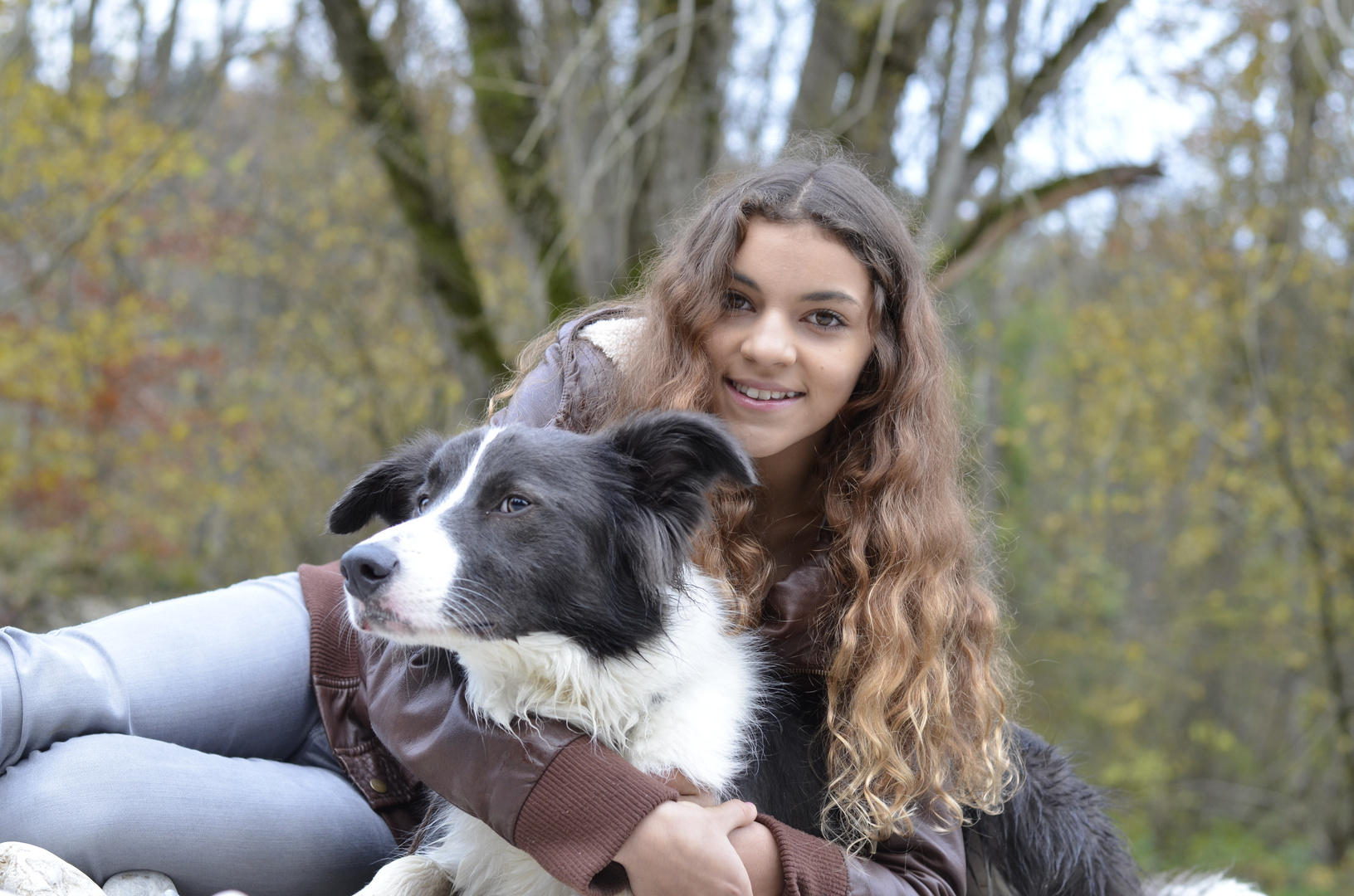 the girl and her dog