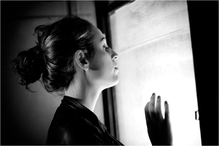 the girl and the old window