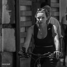 The girl cycling