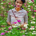 The girl in the flower field