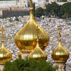 The golden "Onions" of Maria Magdalena Church - Mount of Olives