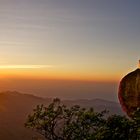 the golden rock at sunset