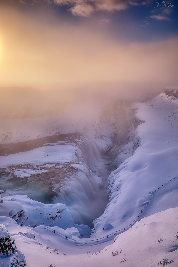 the golden waterfall