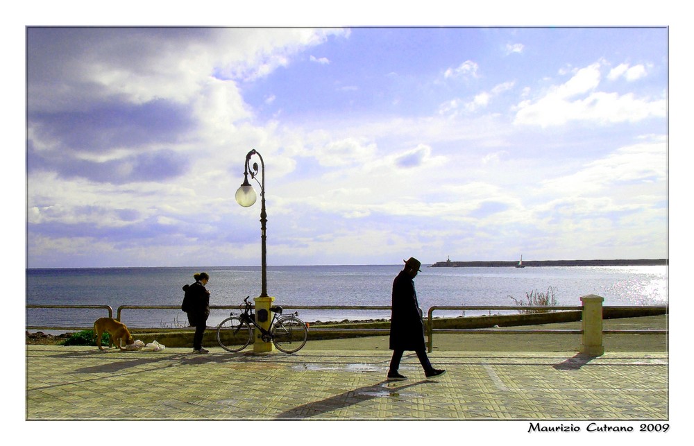 The goodness of the woman in bicycle