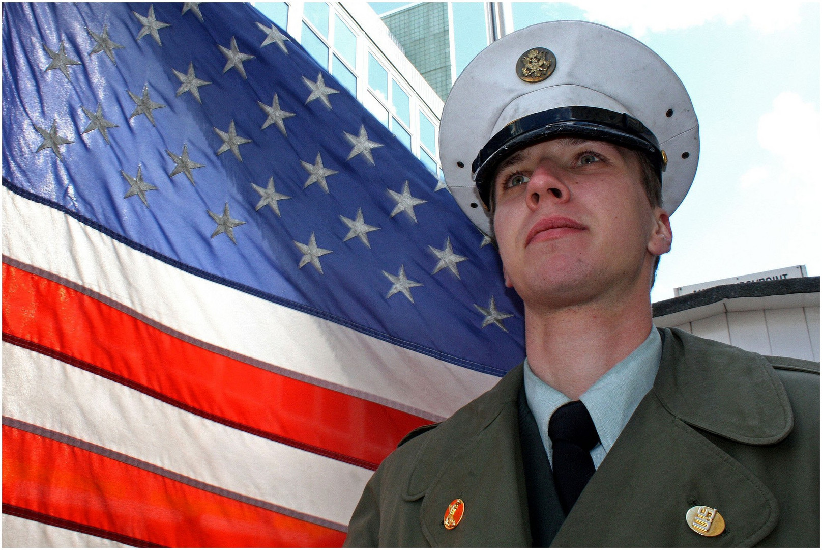 the guard at Checkpoint Charlie