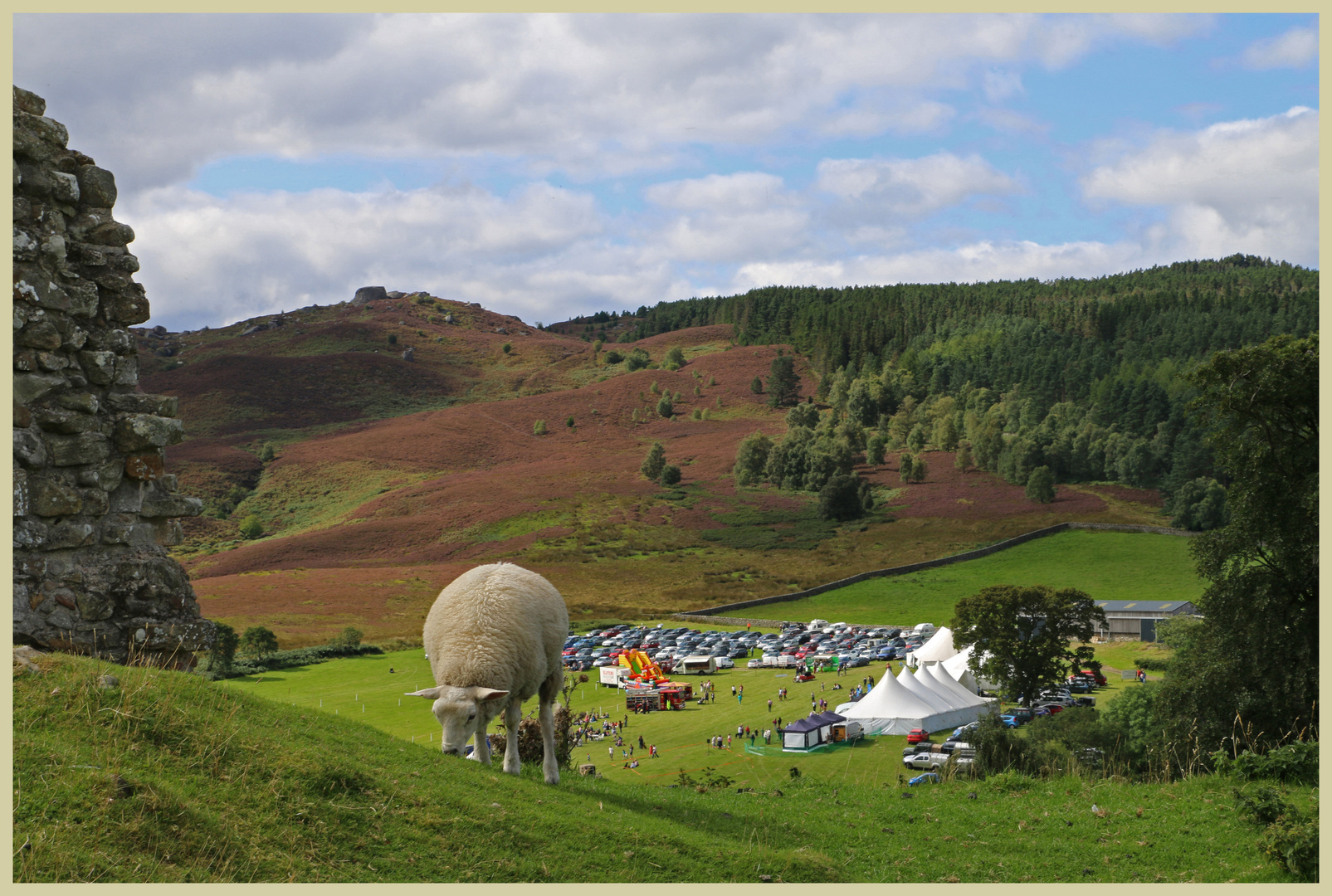 the Harbottle Show from the castle