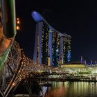 The Helix Bridge & Marina Bay Sands