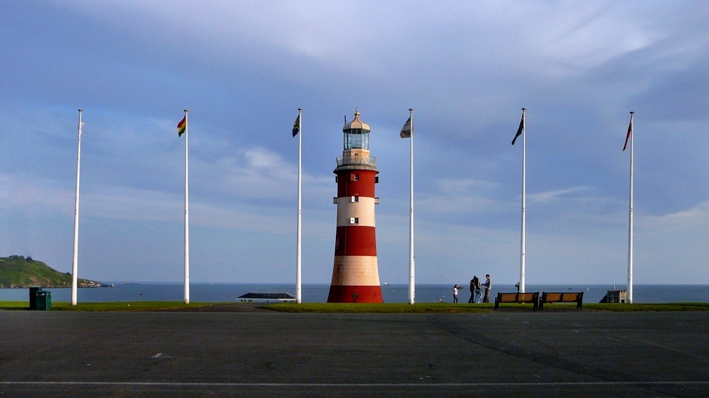 The Hoe II, Lighthouse. um 21 Uhr