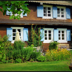 The house with the blue shutters