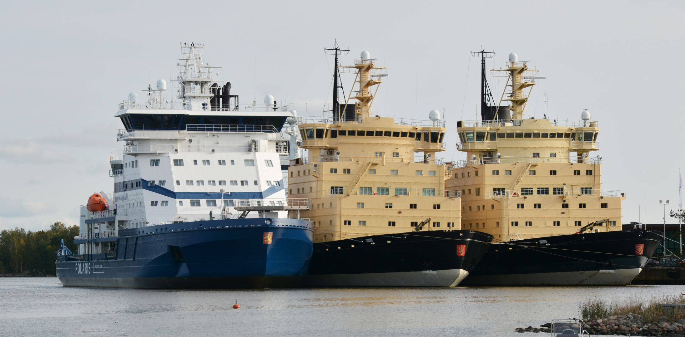 The ice-breakers on harbor