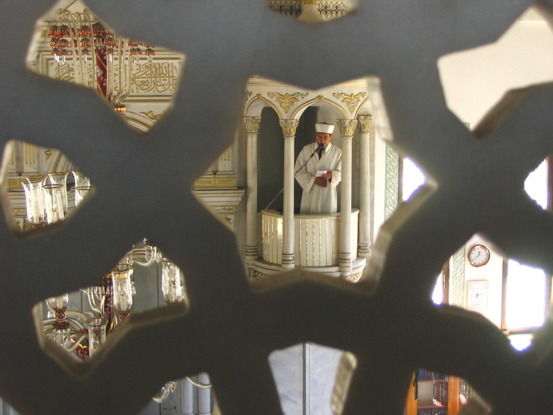 The imam in Friday prayer