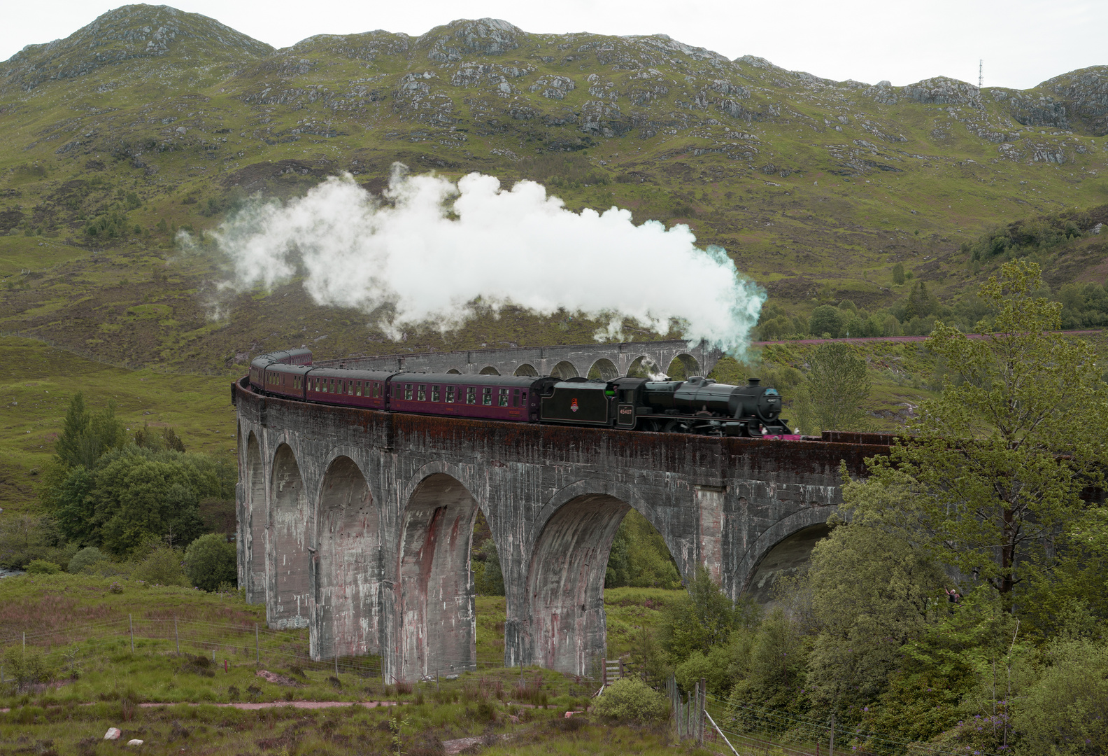 The Jacobite Train mit Glenfinnan Viaduct