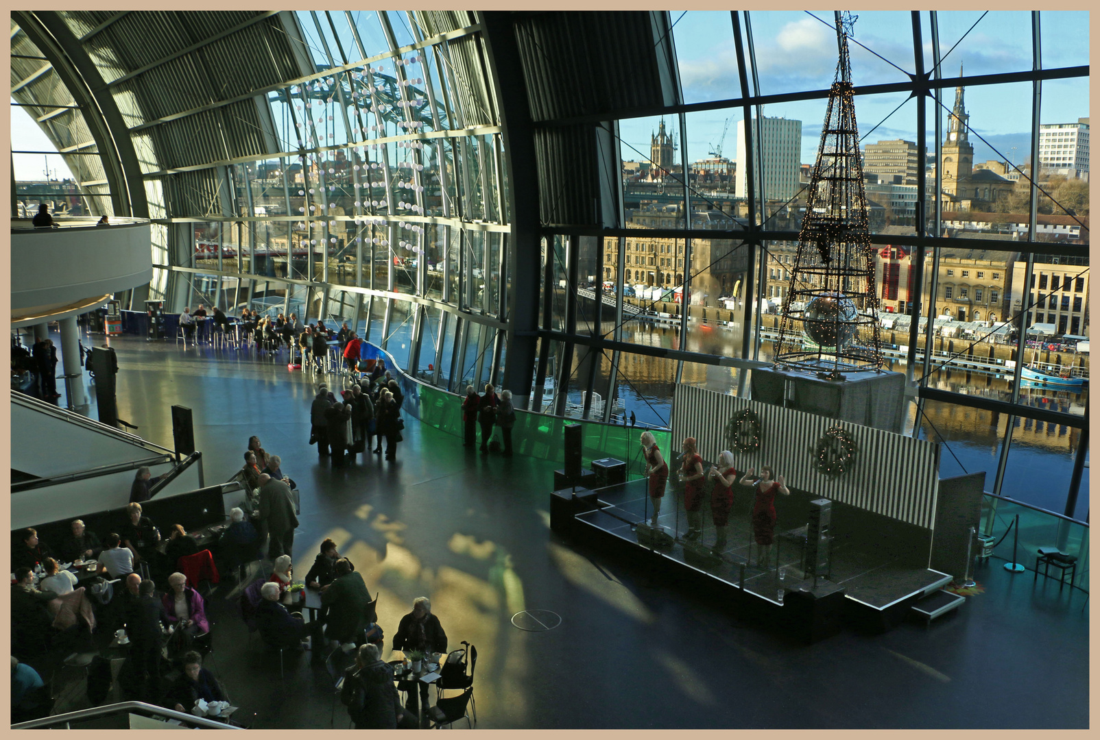 the Jades singing in the Sage concourse