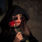 The lady with the rose 