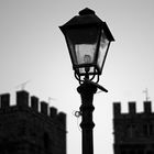 The lamppost in the middle of the castle