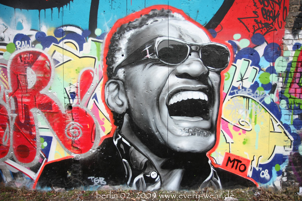 THE LEGEND OF RAY CHARLES - street art berlin 2´2009