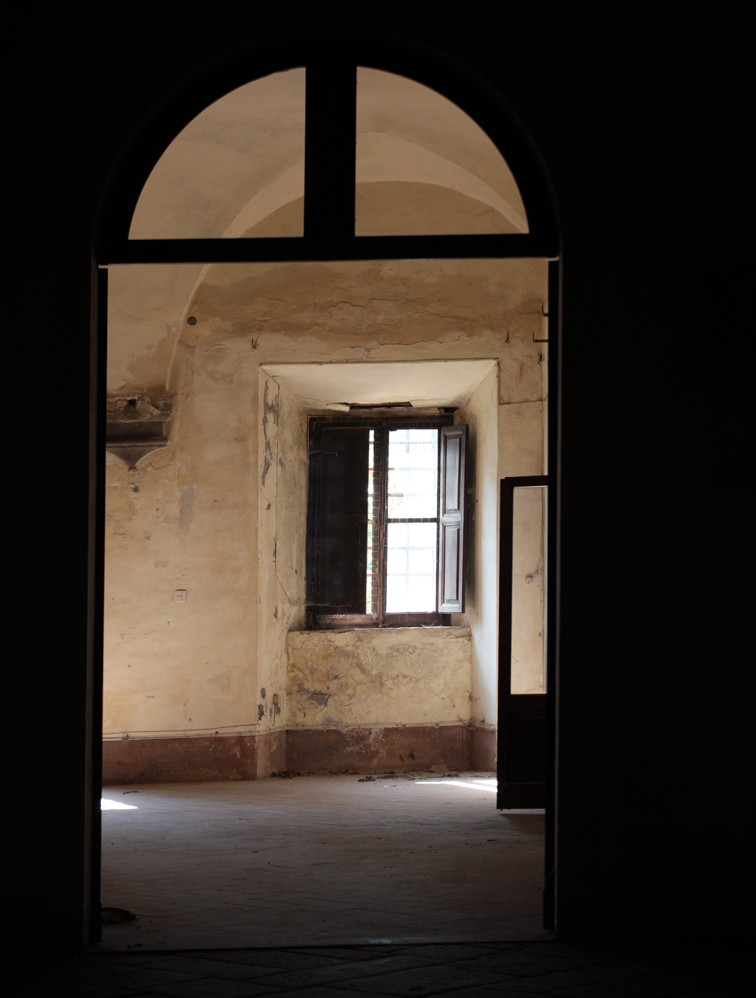 the light at the top of the stairs