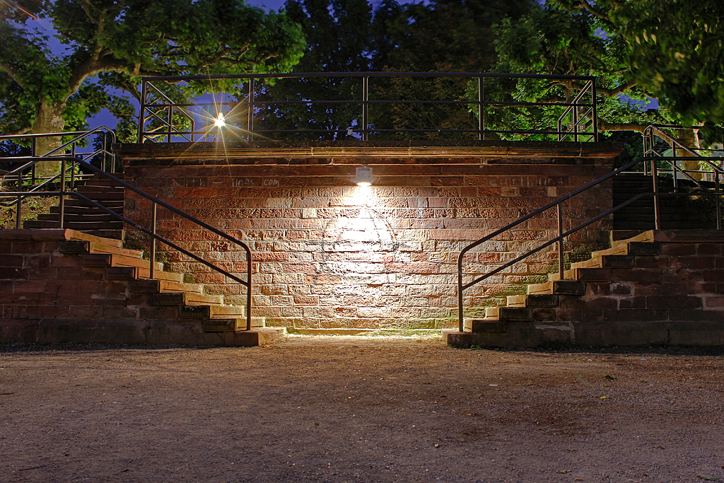 The light in front of the stairs